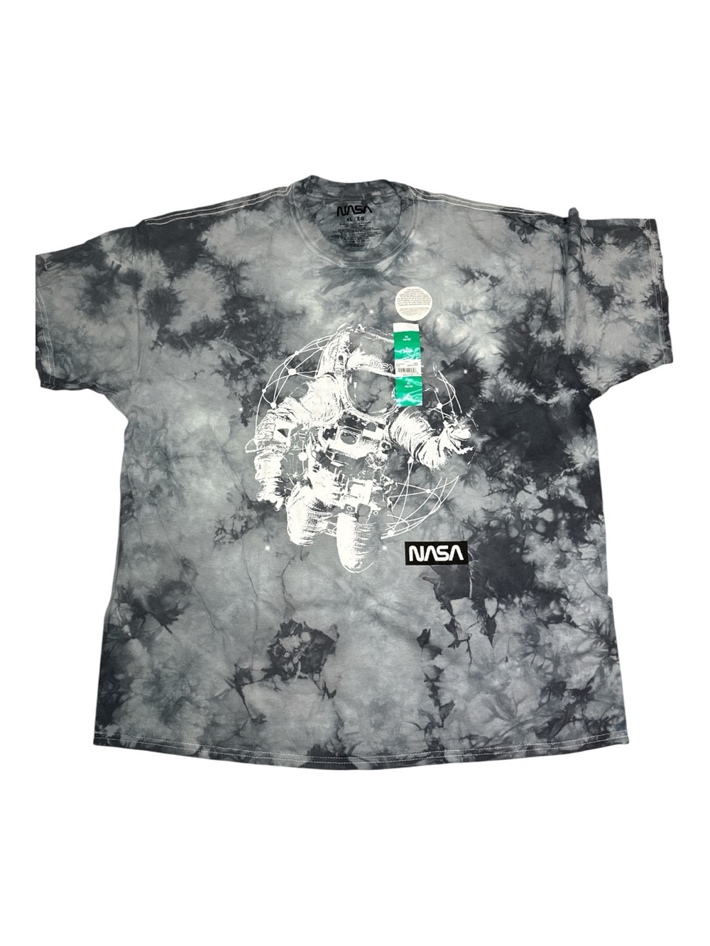 NEW! NASA Tie Dye Astronaut Graphic T-shirt XL Gray White